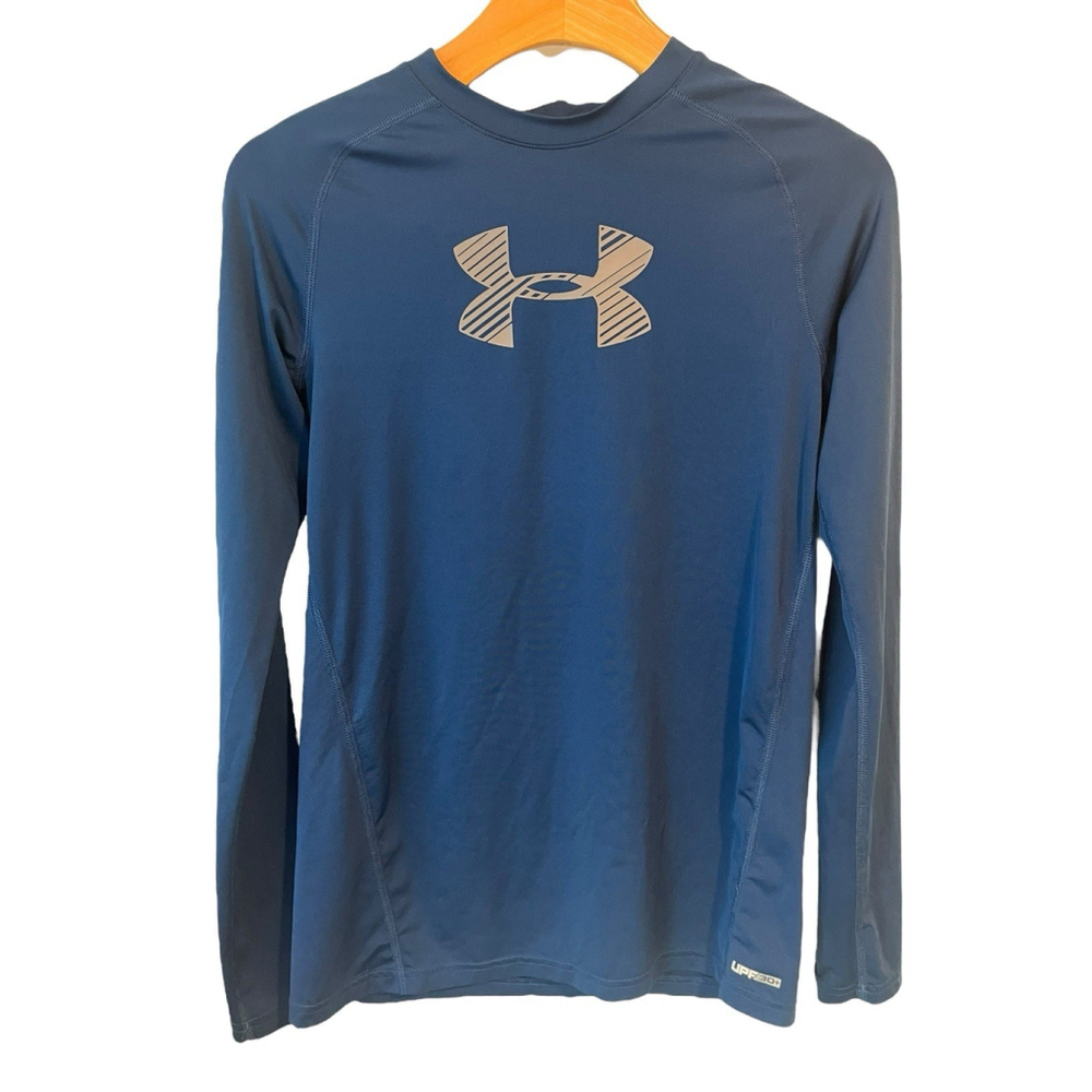 Under Armour Boys XL Blue Long Sleeve Activewear Shirt